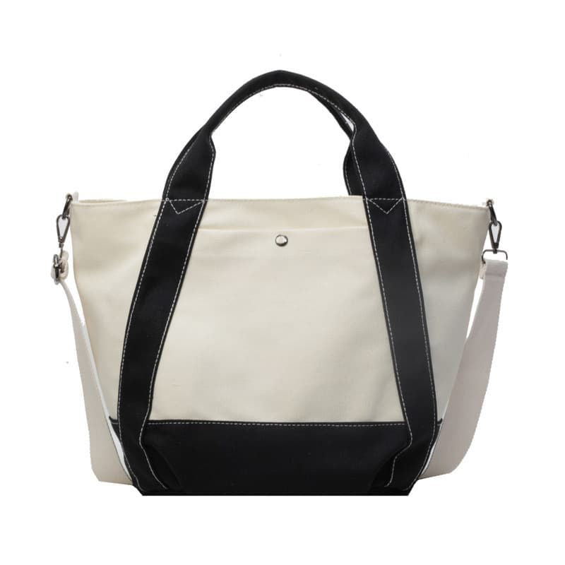 Classic Contrast Tote Purse