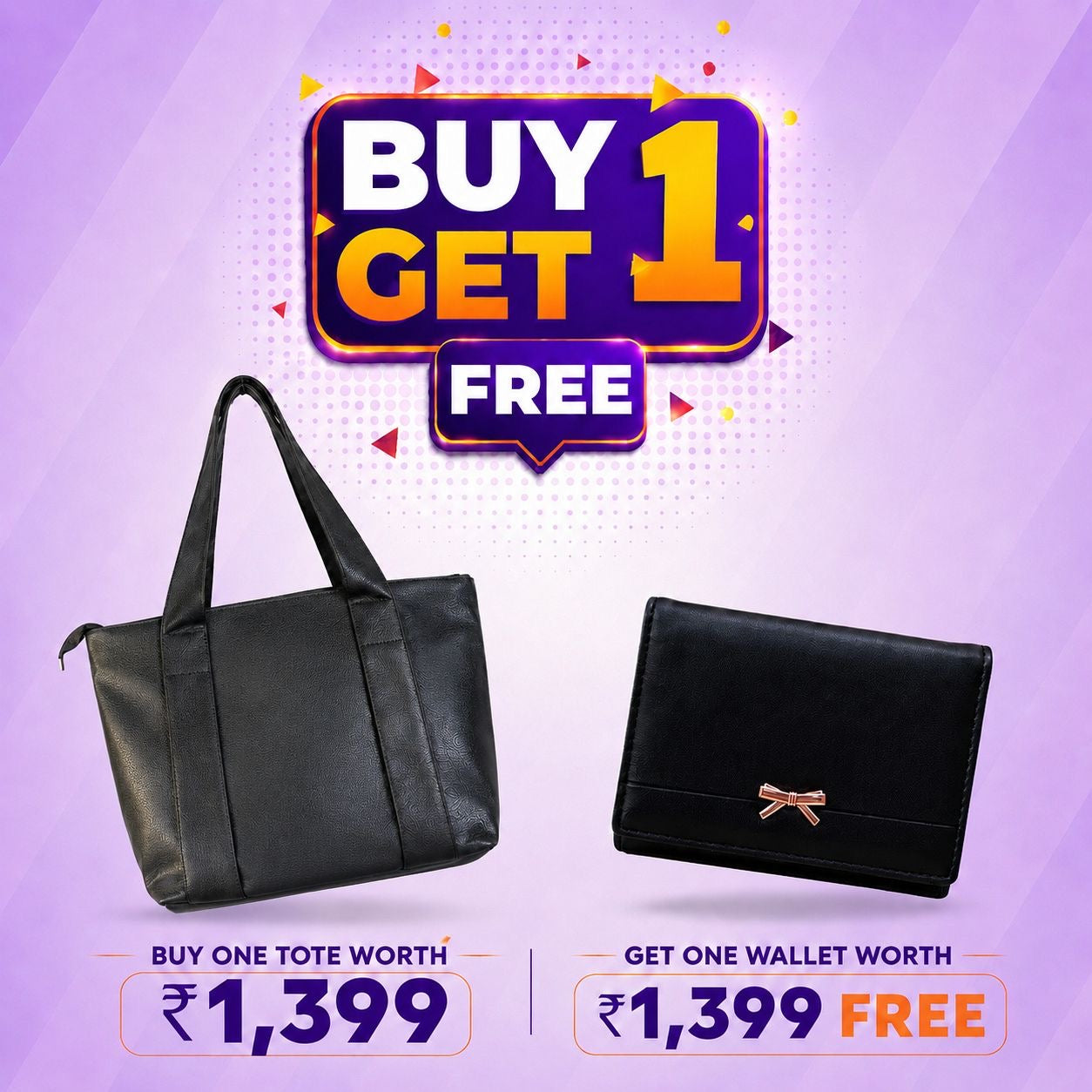 Buy 1 Get 1 Free - Grace Tote Bag With Mini Wallet