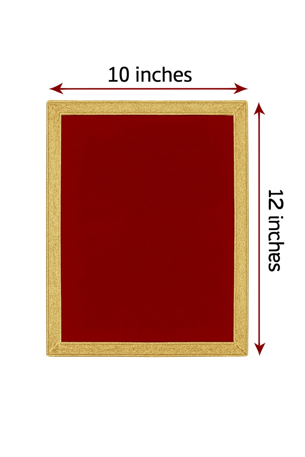 Red Velvet Pooja Aasan Cloth for God/Goddess – 10x10 Inch Temple Mat with Golden Embroidery | Decorative Puja Cloth for Mandir & Home Temple