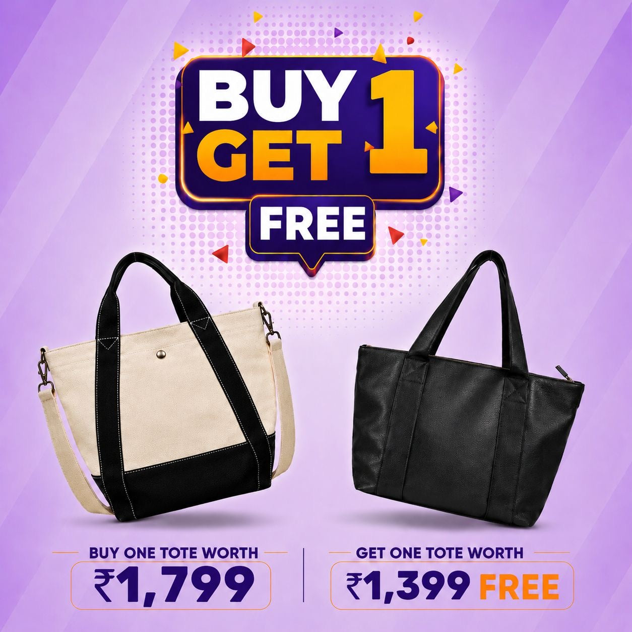 Buy 1 Get 1 FREE – Premium Tote Bag Combo Offer