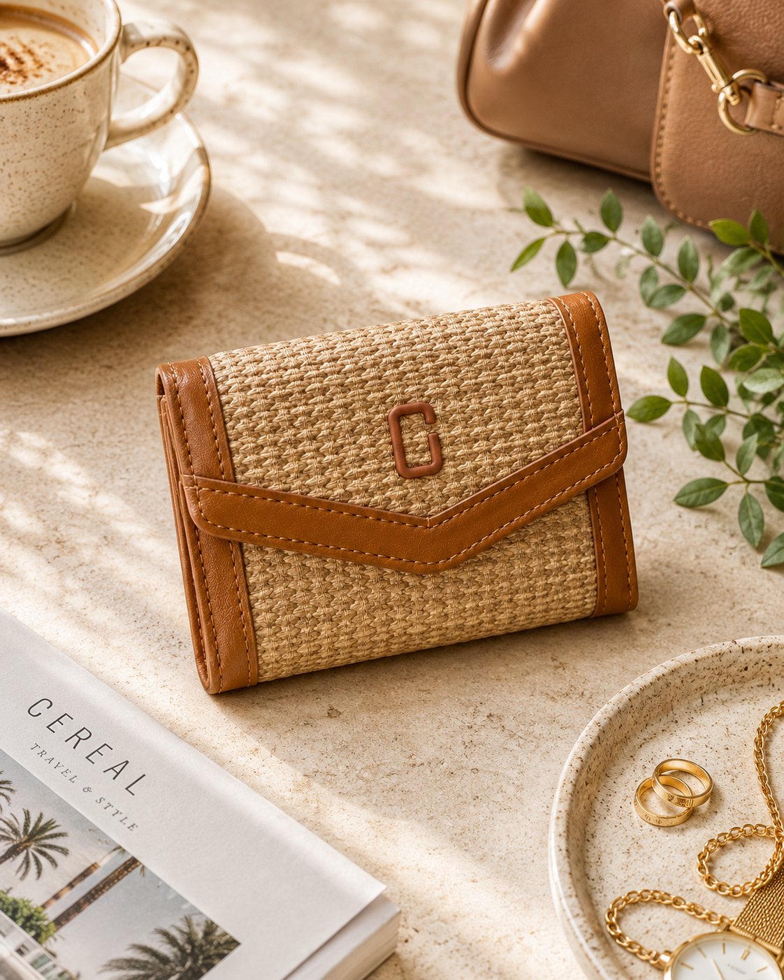 Elegant Textured Trifold Wallet