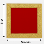 Red Velvet Pooja Aasan Cloth for Temple(Size 5x5 Inches)