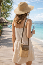 Mini Phone Wallet Sling Bag with Zip Wallet & Flap Closure