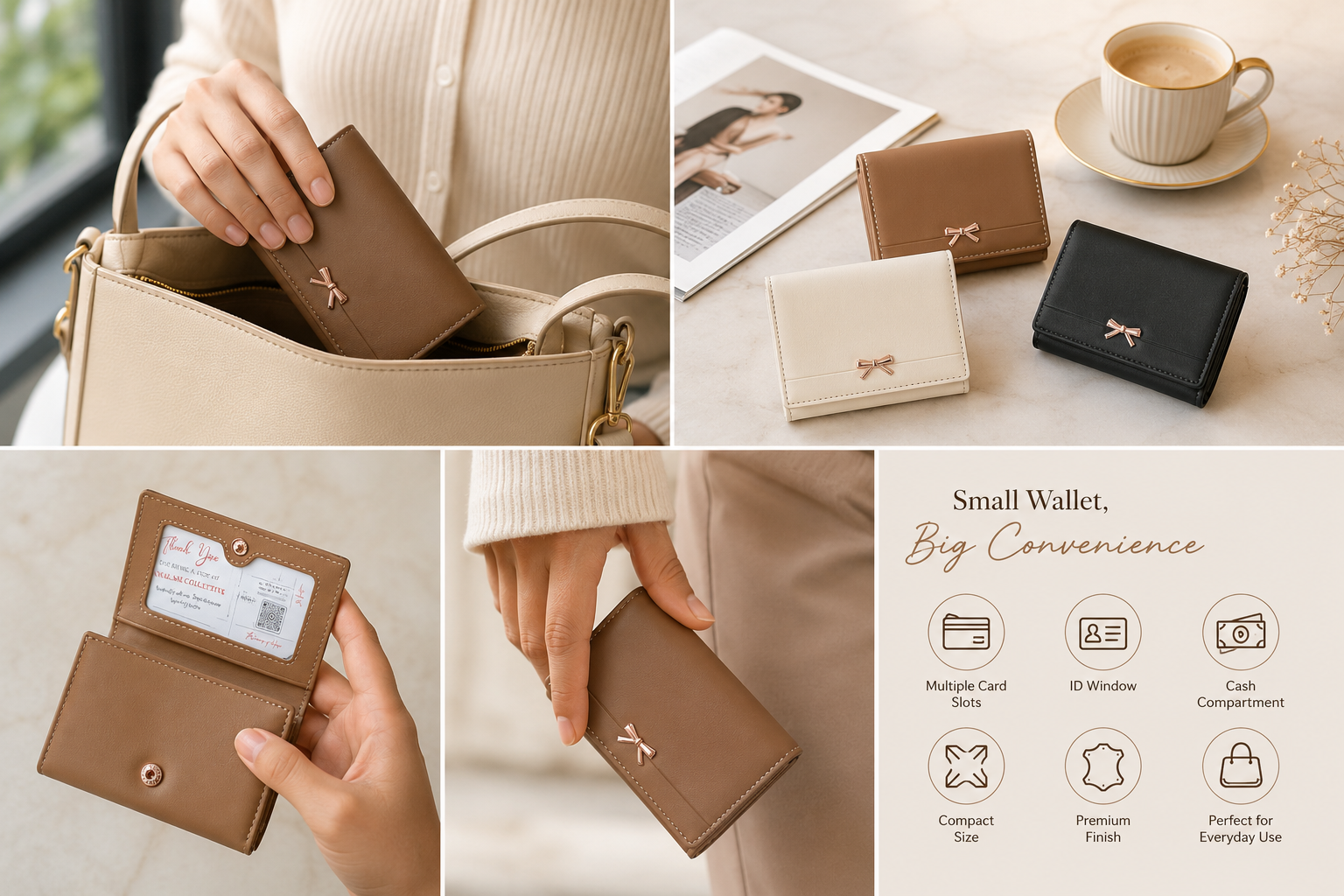 Elegant Bow Mini Wallet