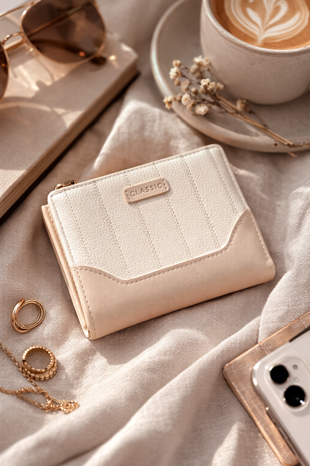 Classic Compact Women’s Wallet – Elegant PU Leather Mini Purse with Zipper Coin Pocket & Multi Card Slots