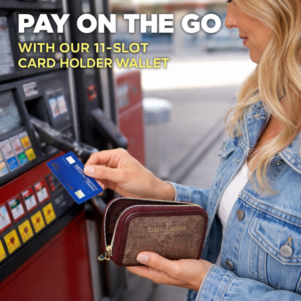 Premium Zip-Around Card Holder Wallet – 11 Slots | Classic & Modern Design | Compact Organizer