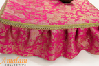 Magenta Pink Chourang Asaan for Temple(Size 14*14 Inches)