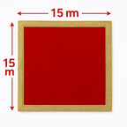 Red Velvet Pooja Aasan for Temple (Size 10x10 Inches)