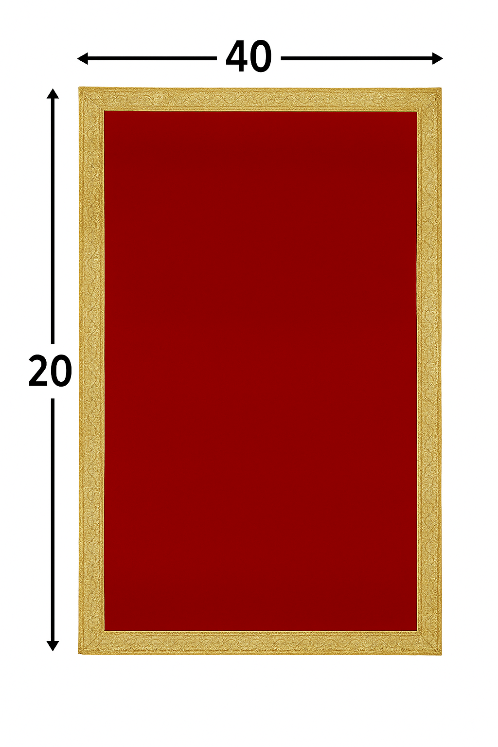 Red Velvet Pooja Aasan Cloth for God/Goddess – 10x10 Inch Temple Mat with Golden Embroidery | Decorative Puja Cloth for Mandir & Home Temple