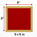 Red Velvet Pooja Aasan for Temple (Size 10x10 Inches)