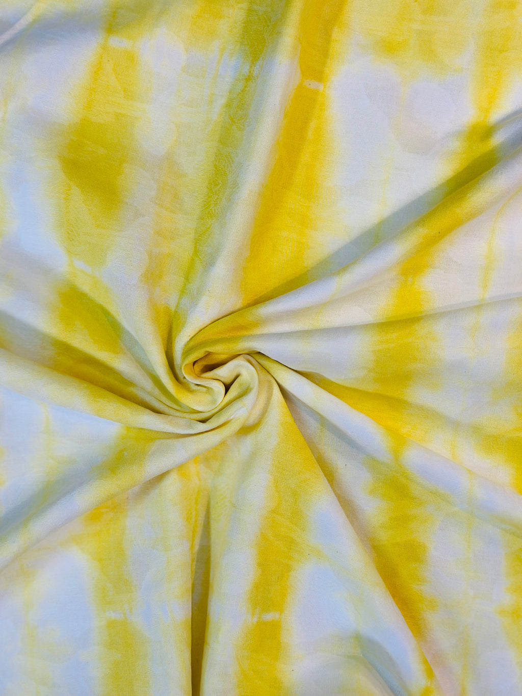 Hand-dyed Yellow Pattern Un-stitched Suit Fabric