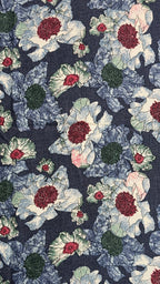 Heritage Bloom Floral Woolen Un-Stitched Fabric.