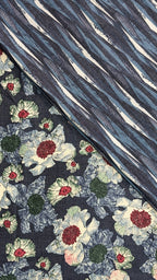 Heritage Bloom Floral Woolen Un-Stitched Fabric.