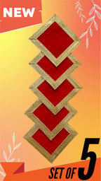 Red Velvet Pooja Aasan Cloth for Temple(Size 5x5 Inches)