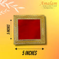 Red Velvet Pooja Aasan Cloth for Temple(Size 5x5 Inches)