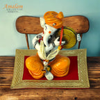 Combo Pack Red Velvet Aasan for God/Goddess: Three Pieces Set