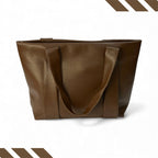 Minimal BlackTote Bag with Front Zip Pocket – Everyday Carry Tote