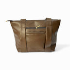 Minimal BlackTote Bag with Front Zip Pocket – Everyday Carry Tote