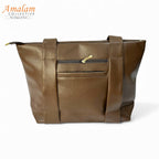 Minimal BlackTote Bag with Front Zip Pocket – Everyday Carry Tote