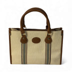 Structured Canvas Tote Bag with Trim – Classic Everyday Handbag