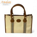 Structured Canvas Tote Bag with Trim – Classic Everyday Handbag