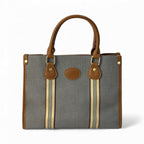 Structured Canvas Tote Bag with Trim – Classic Everyday Handbag
