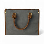 Structured Canvas Tote Bag with Trim – Classic Everyday Handbag