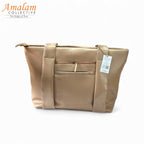 Minimal BlackTote Bag with Front Zip Pocket – Everyday Carry Tote