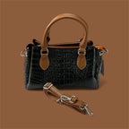 Luxury Croc-Embossed Top Handle Handbag – Classic Structured Satchel