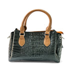 Luxury Croc-Embossed Top Handle Handbag – Classic Structured Satchel