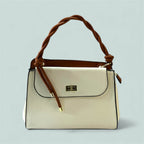 Elegant Top Handle Handbag with Flap Closure – Classic Everyday Satchel