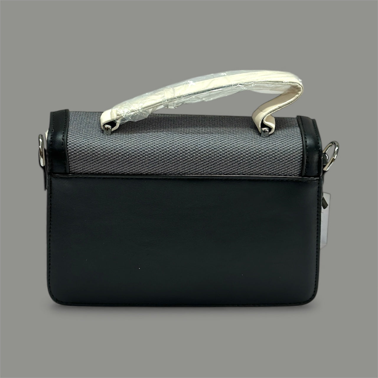 Two-Tone Structured Bag with Top Handle – Modern Classic Satchel