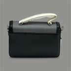 Two-Tone Structured Bag with Top Handle – Modern Classic Satchel