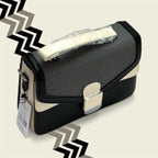 Two-Tone Structured Bag with Top Handle – Modern Classic Satchel