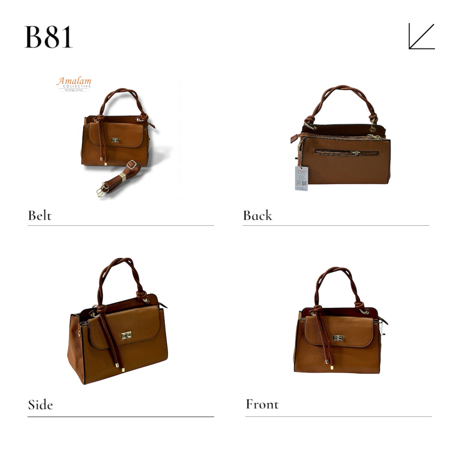 Elegant Top Handle Handbag with Flap Closure – Classic Everyday Satchel