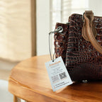 Luxury Croc-Embossed Top Handle Handbag – Classic Structured Satchel