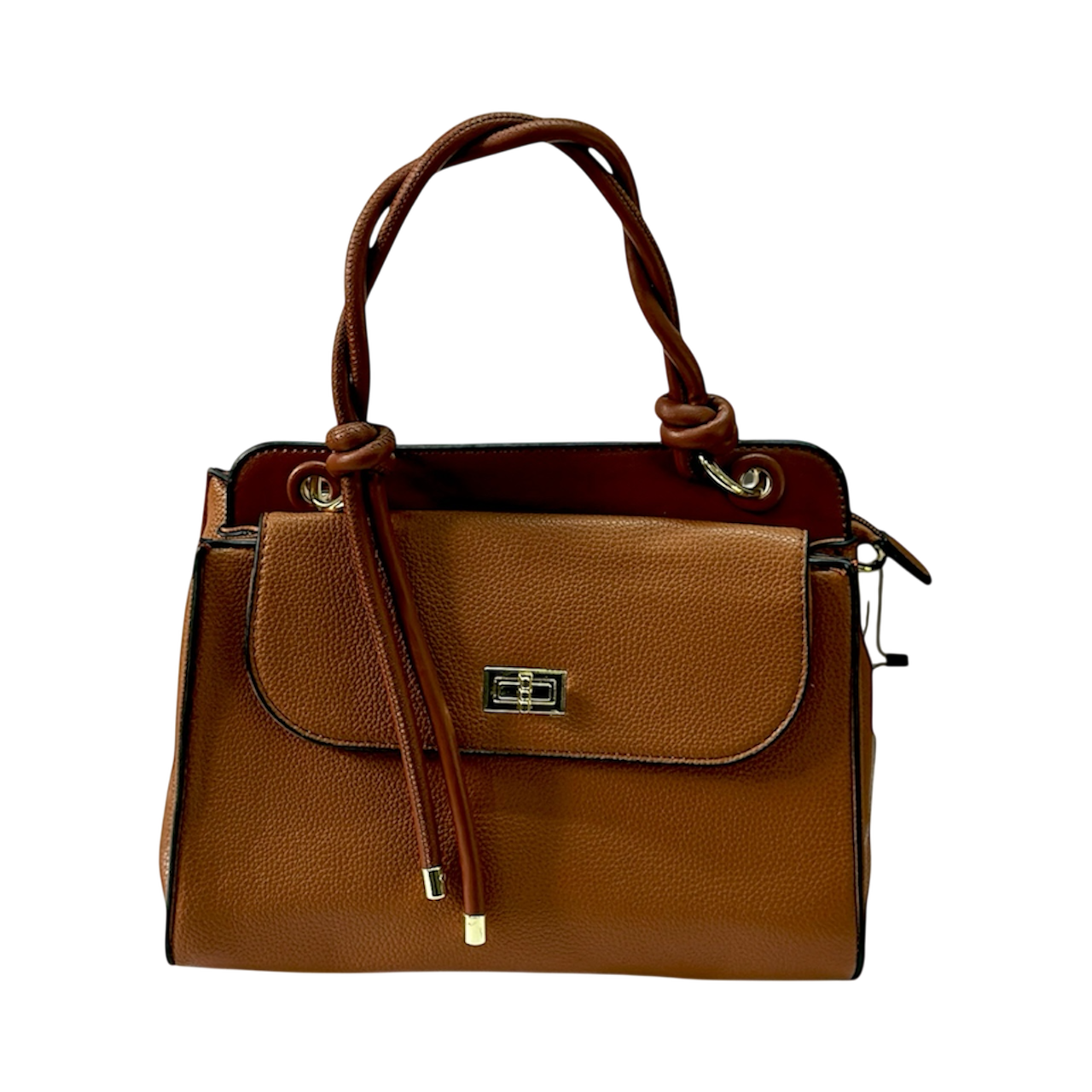 Elegant Top Handle Handbag with Flap Closure – Classic Everyday Satchel