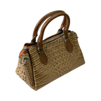 Luxury Croc-Embossed Top Handle Handbag – Classic Structured Satchel