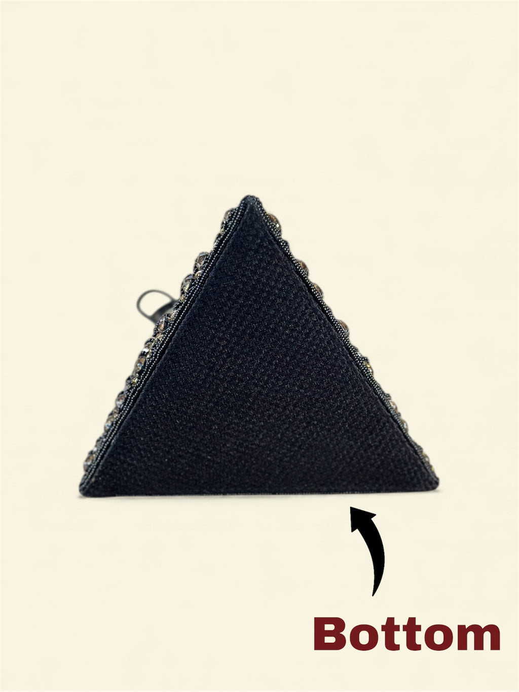 Geometric Beaded Party Clutch with Wrist Strap