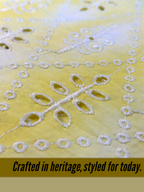 Sunlit Bloom Embroidered Cotton Un-Stitched Fabric