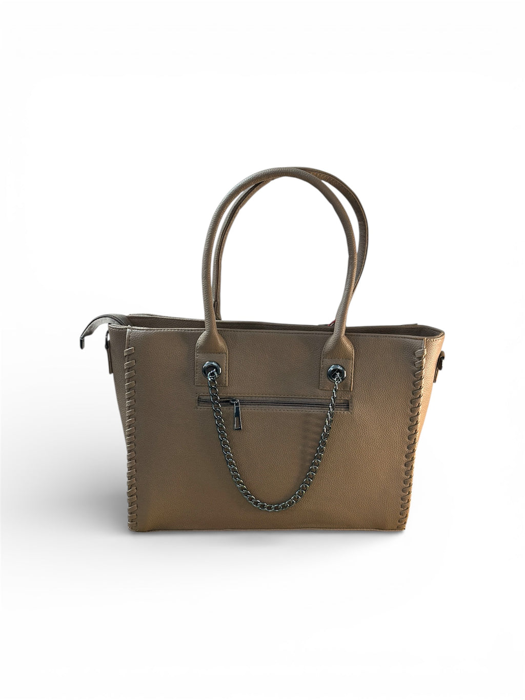 Amalam Collective Canvas Tote Bag with Chain Detail – Elegant Everyday Carry