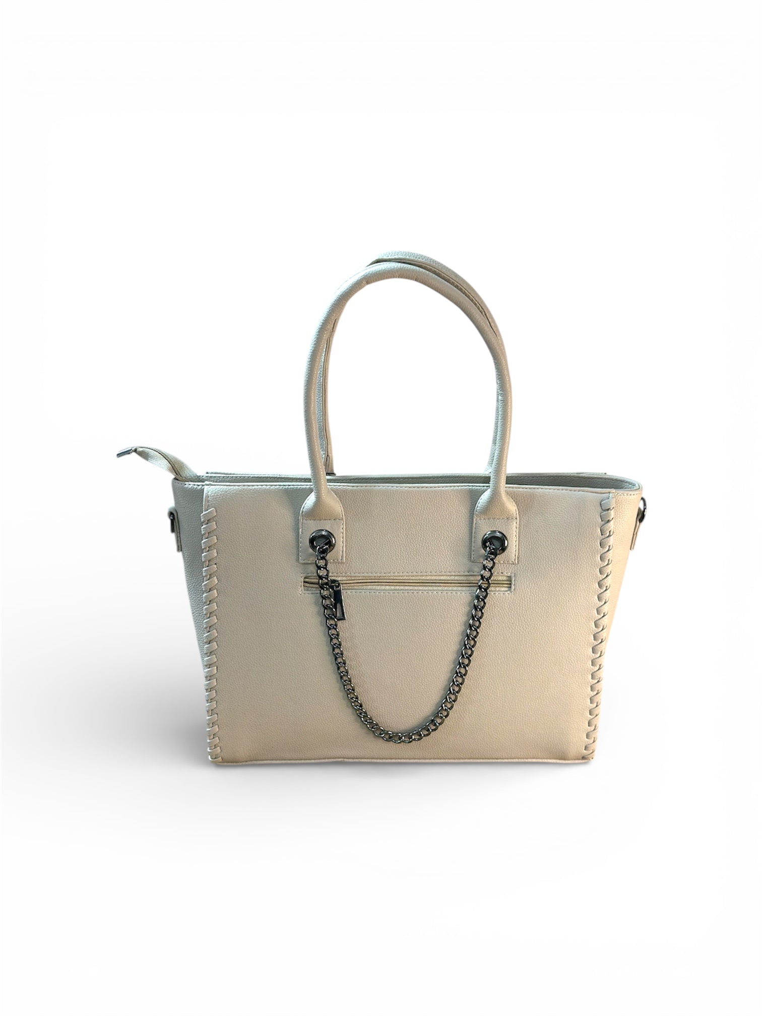 Amalam Collective Canvas Tote Bag with Chain Detail – Elegant Everyday Carry