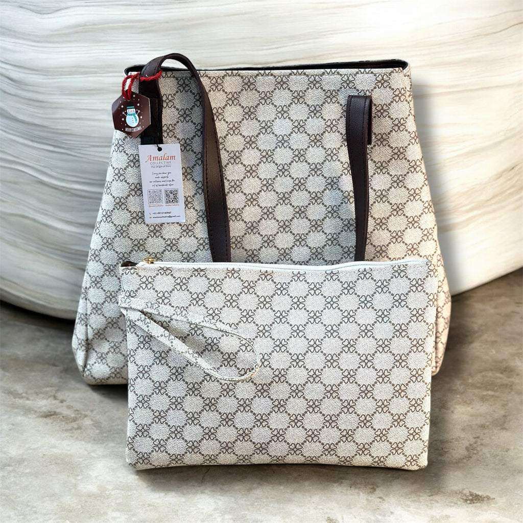 Combo Tote Bag with Matching Pouch (Expandable Design)