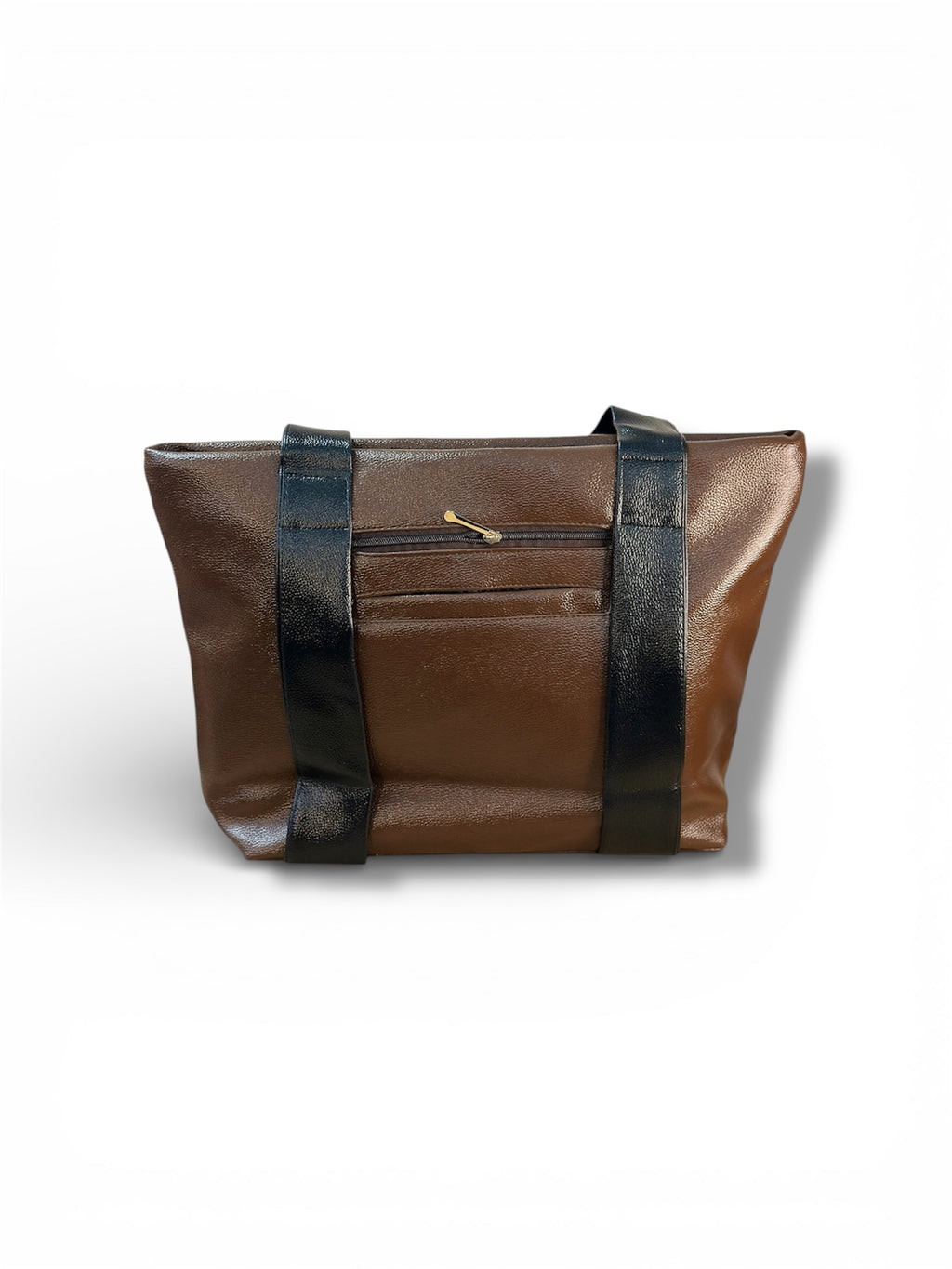 Minimal BlackTote Bag with Front Zip Pocket – Everyday Carry Tote