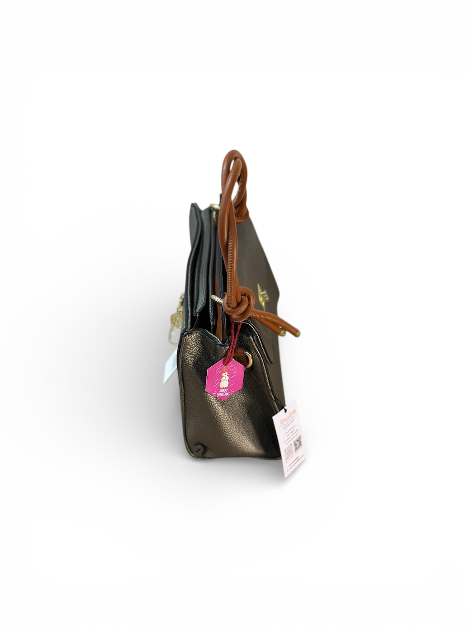 Elegant Top Handle Handbag with Flap Closure – Classic Everyday Satchel