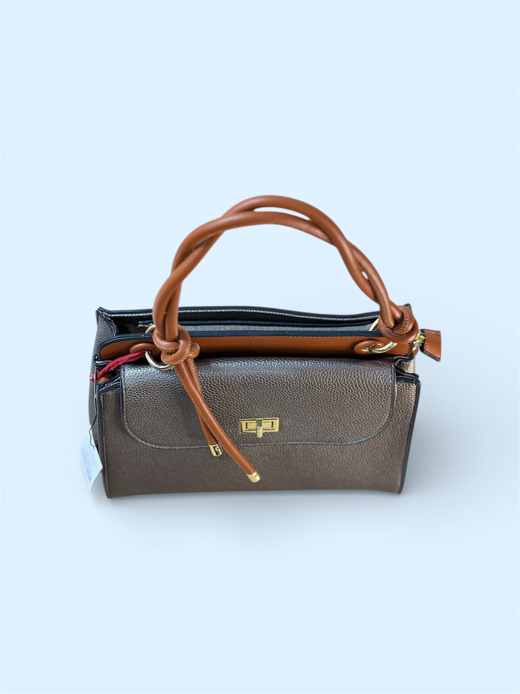 Elegant Top Handle Handbag with Flap Closure – Classic Everyday Satchel