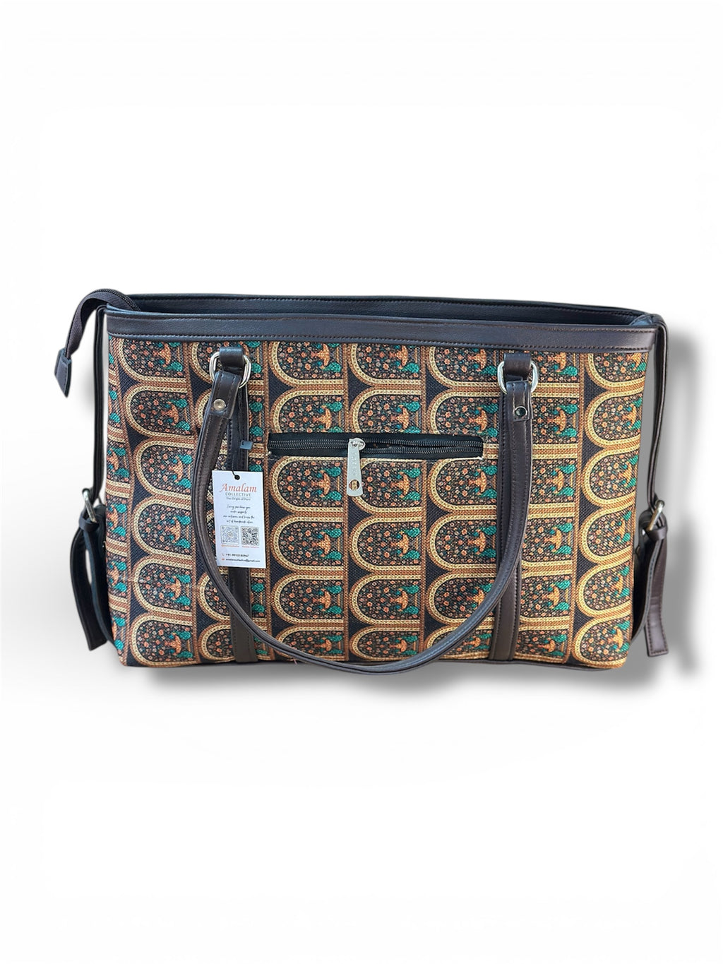 Elegant Paisley Laptop Tote Bag