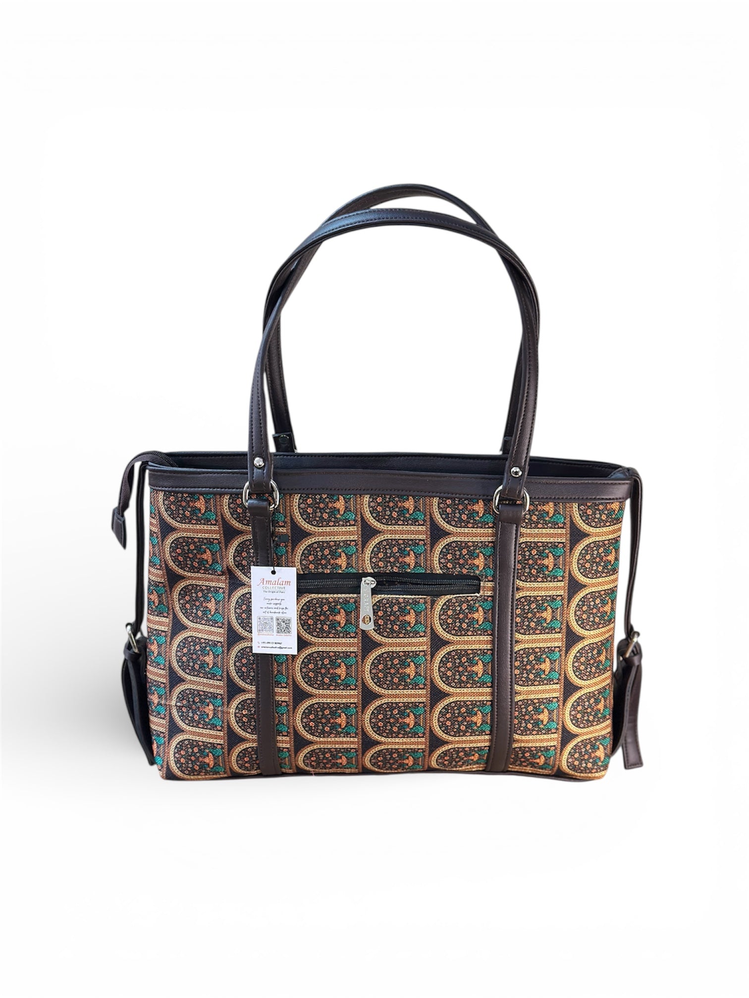 Elegant Paisley Laptop Tote Bag