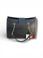 Textured Chain Handle Women’s Handbag