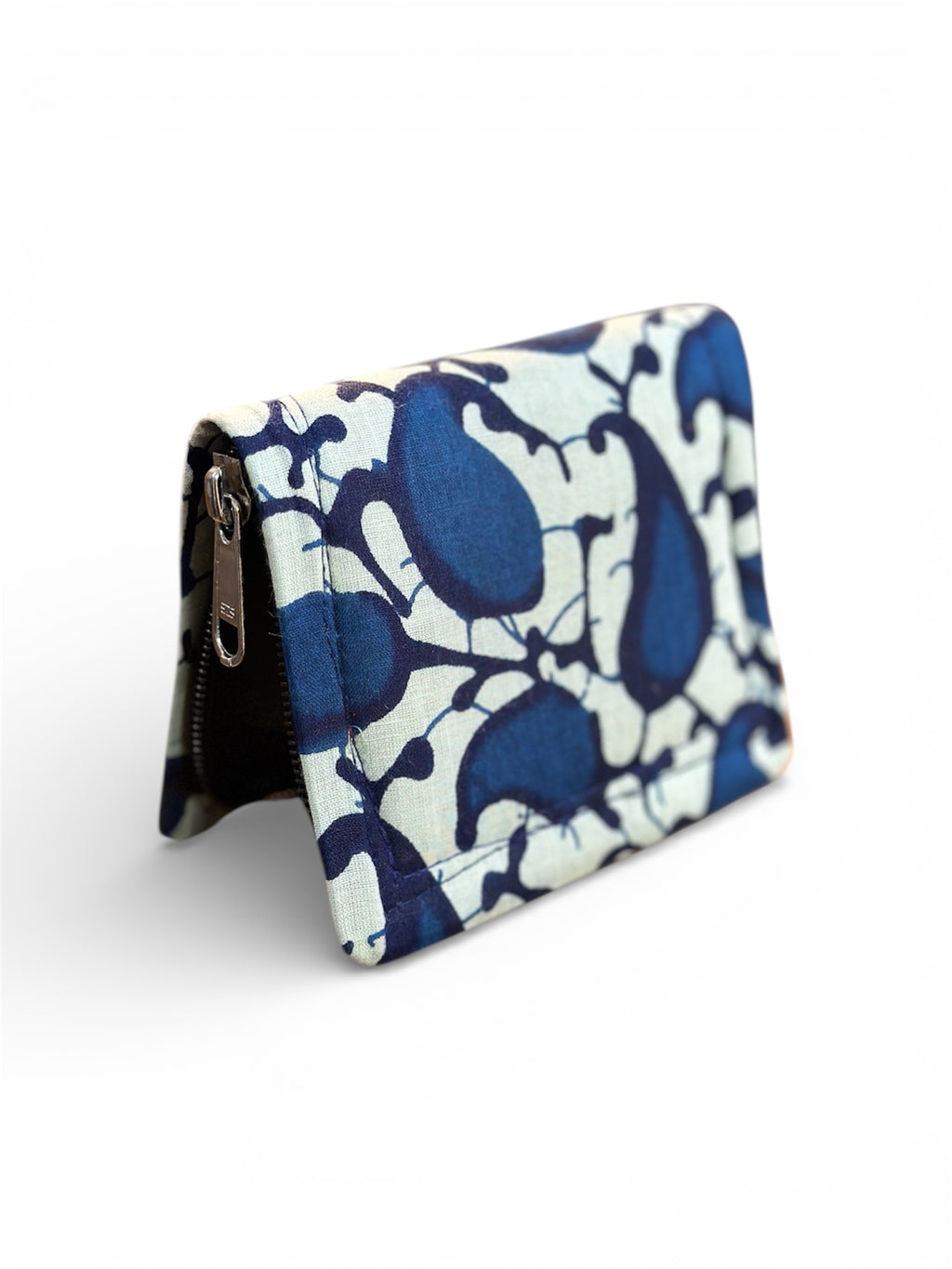 Indigo Print Zipper Pouch/Mini Wallet